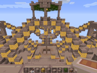 Tom's 'Citadel' design, originally intended as a bowfighting arena, was later incorporated into the Icarus prototype. Screenshot by Tom LeCercle