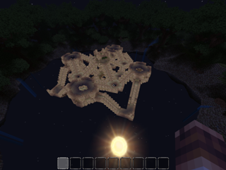 Night-time view of the Icarus citadel, before the bridges are completed (1/2) Screenshot by Brent Calvelage