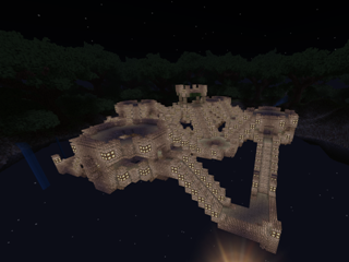 Night-time view of the Icarus citadel, before the bridges are completed (2/2) Screenshot by Brent Calvelage