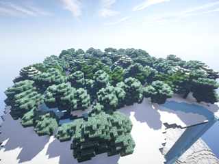 A small island arena that looks deceptively peaceful. Screenshot by Brent Calvelage