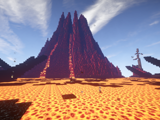 A harsh volcanic environment from Brent's survey of environmental hazards. Screenshot by Brent Calvelage